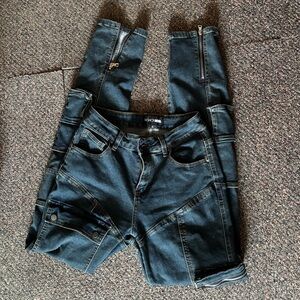 Fashion Nova Dark Blue Flare Jeans